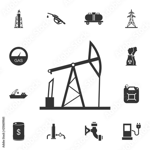 Oil derrick icon. Simple element illustration. Oil derrick symbol design from Petrol collection set. Can be used for web and mobile