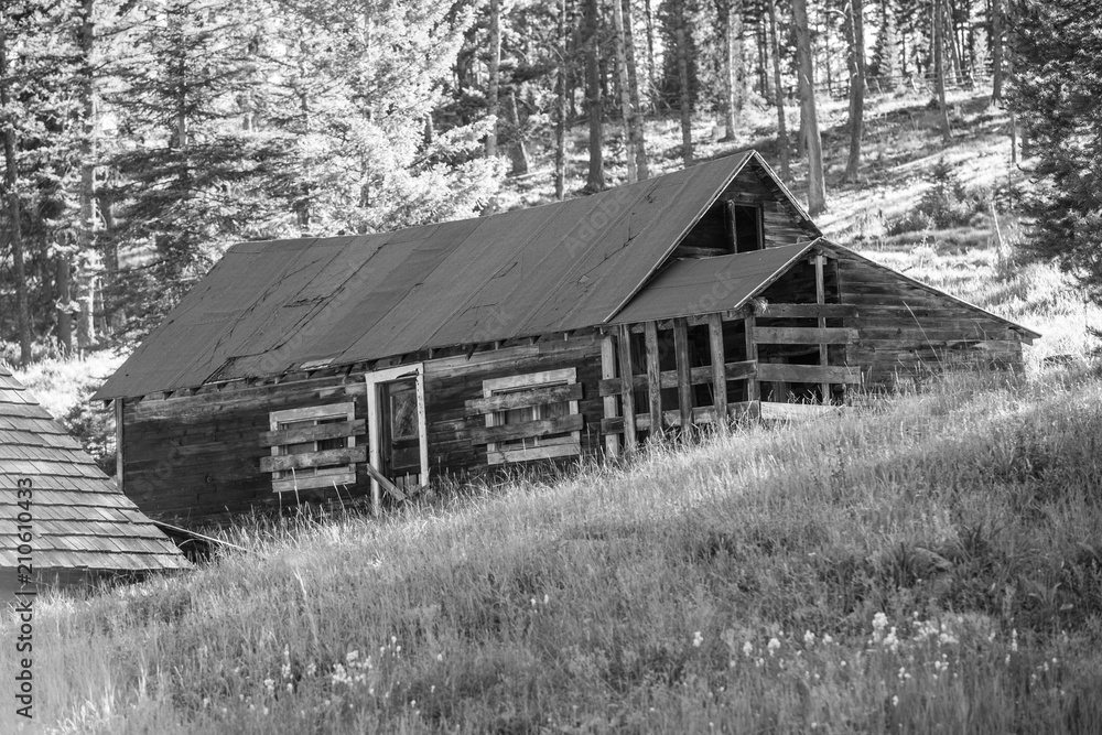 Obraz premium Old Farm House in Rural Landscape