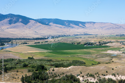 Mountain and Valley View from the National Bison Refuge in Montana