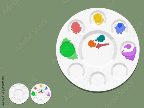 Isolated painting pallet on transparent background