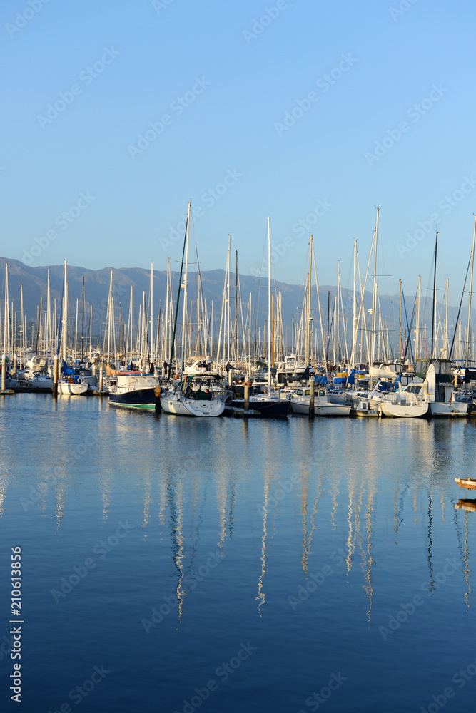 Fototapeta premium Boats in Santa Barbara, California