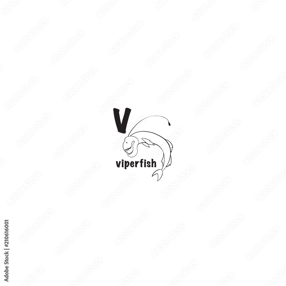 Viperfish coloring page Viperfish coloring page