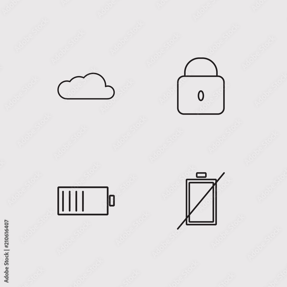 Web simple linear icons set. Outlined vector icons Web simple linear icons set. Outlined vector icons