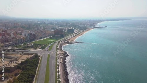 Wallpaper Mural Aerial view Cathedral of Palma de Mallorca and Almudaina Castle. Beautiful gothic architecture overlooking the sea shore, Mallorca island, Spain. Torontodigital.ca