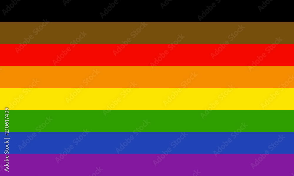 Vector image of a LGBTQ+ flag. Pride symbol. 