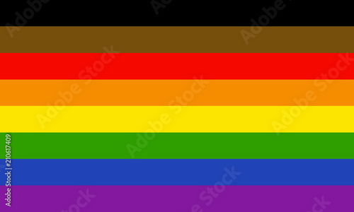 Vector image of a LGBTQ+ flag. Pride symbol. 