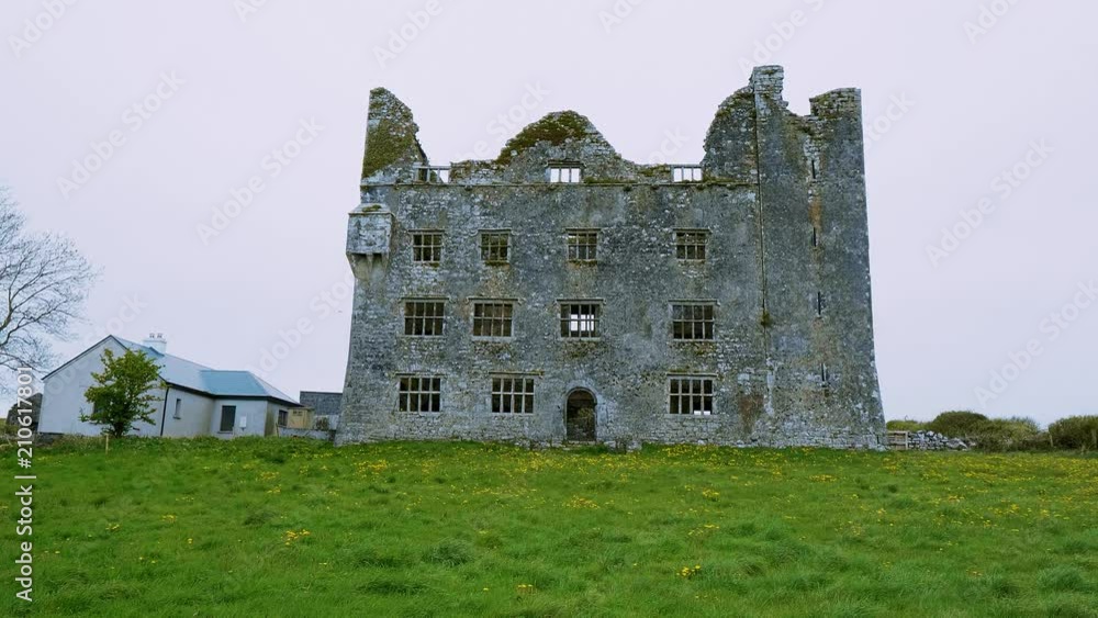 Ruin of a big Irish stone mansion Ruin of a big Irish stone mansion