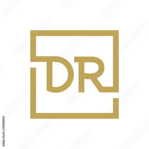 two letter logo line square DA TO DZ
