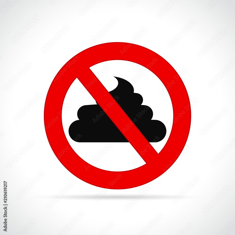 no poop sign on white background no poop sign on white background