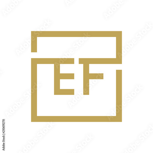 two letter logo line square DA TO DZ