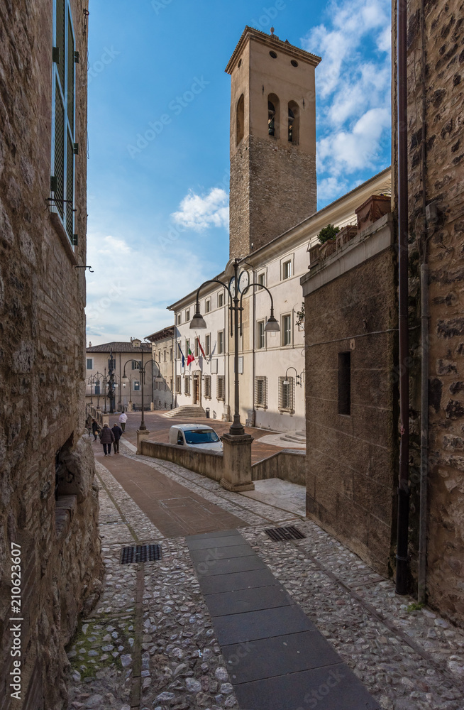 Spoleto (Italy) - The charming medieval village in Umbria region with the famous Duomo church, old castle and the ancient bridge named 'Ponte delle Torri'