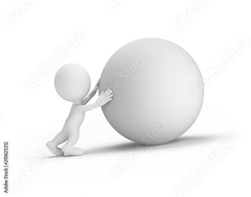 3d person pushes the orb