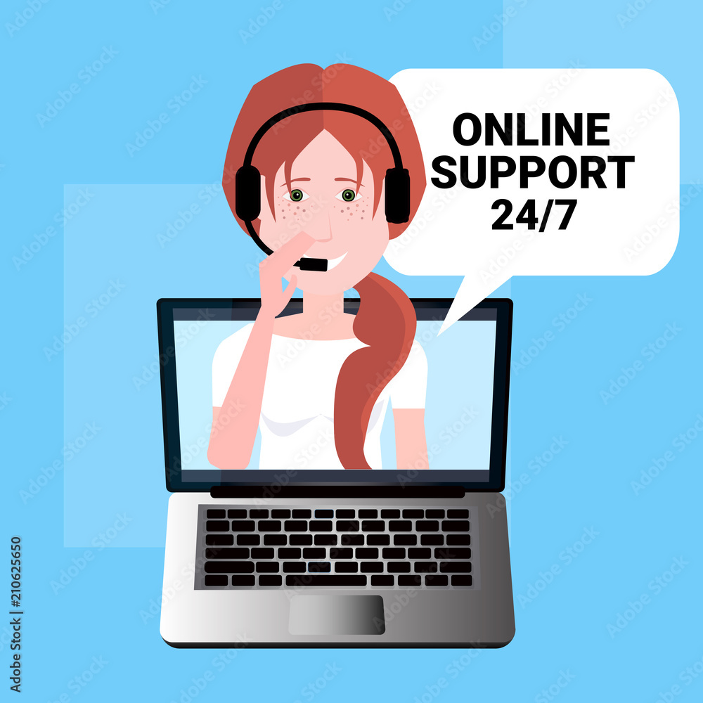 call center headset agent woman bubble client support online operator, customer and technical service icon, chat concept, flat design vector illustration call center headset agent woman bubble client support online operator, customer and technical service icon, chat concept, flat design vector illustration