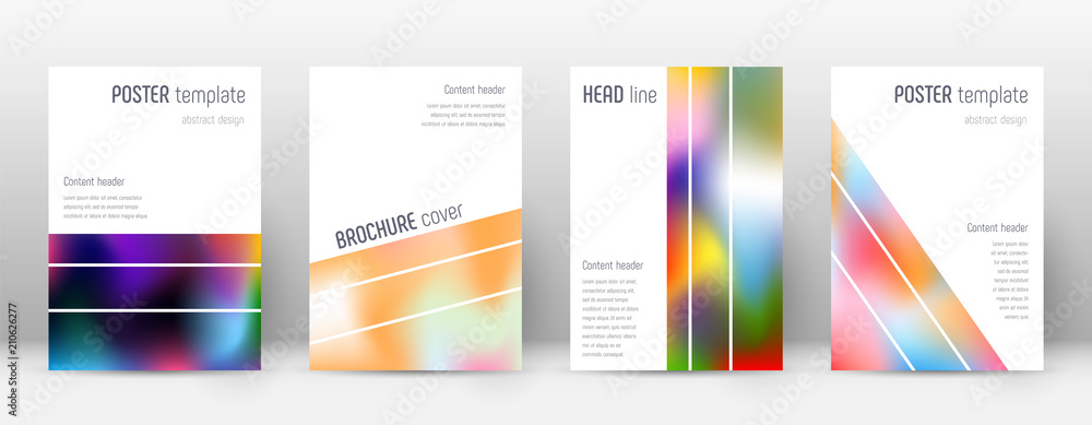 Flyer layout. Geometric bold template for Brochure, Annual Report, Magazine, Poster, Corporate Presentation, Portfolio, Flyer. Alluring colorful cover page.