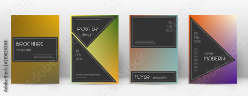 Flyer layout. Black modern template for Brochure  Annual Report  Magazine  Poster  Corporate Presentation  Portfolio  Flyer. Actual color transition cover page.
