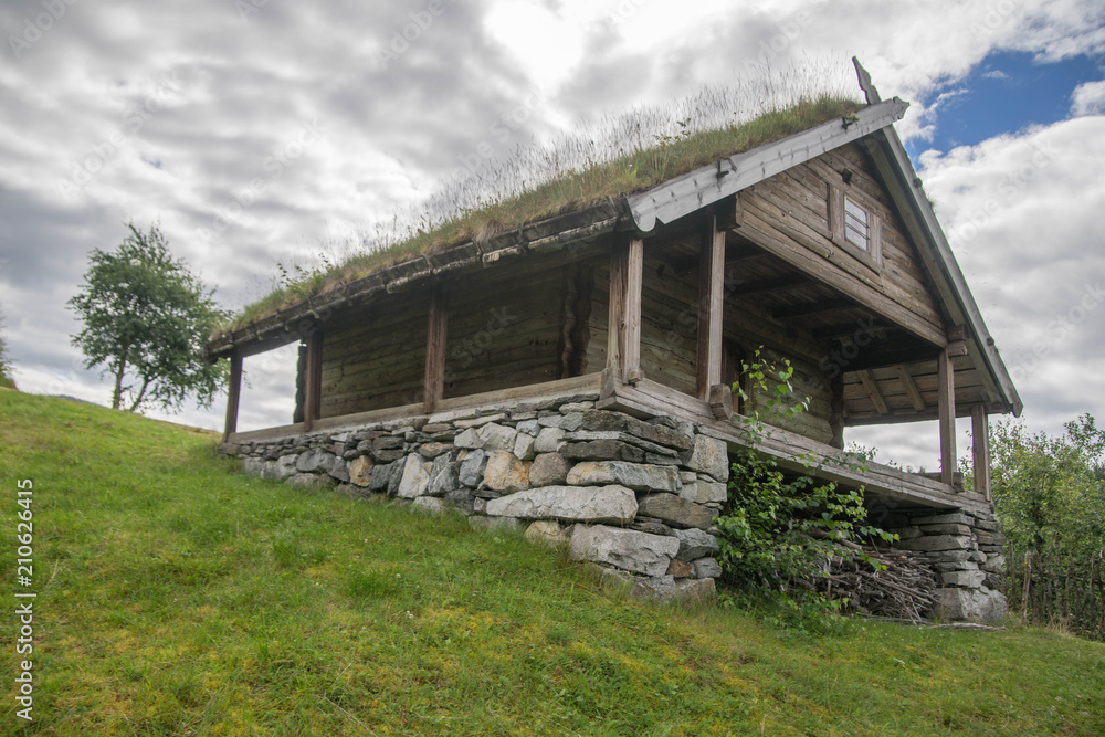 Old houses in ecomuseum in Norway Old houses in ecomuseum in Norway