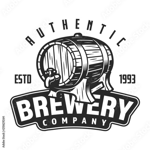 Vintage brewery logo template