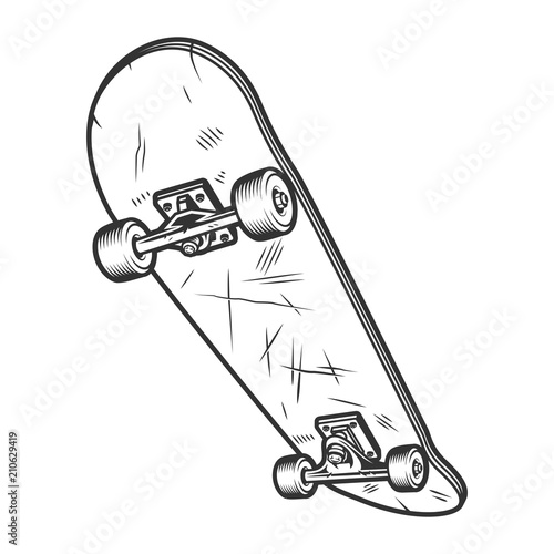 Vintage sport skateboard concept