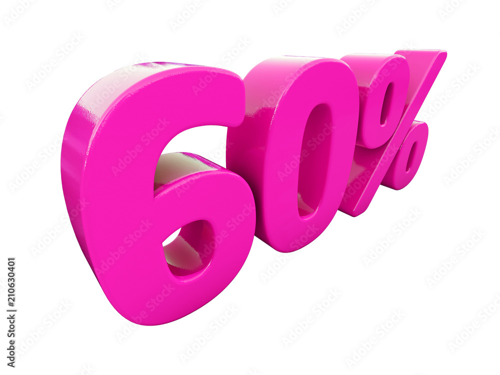 60 Percent Pink Sign 60 Percent Pink Sign