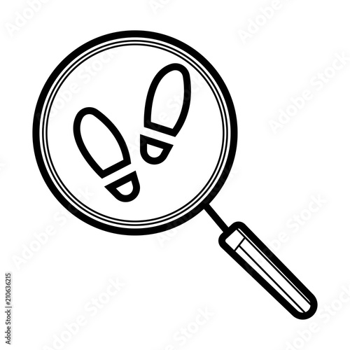Audit Footprints vector icon