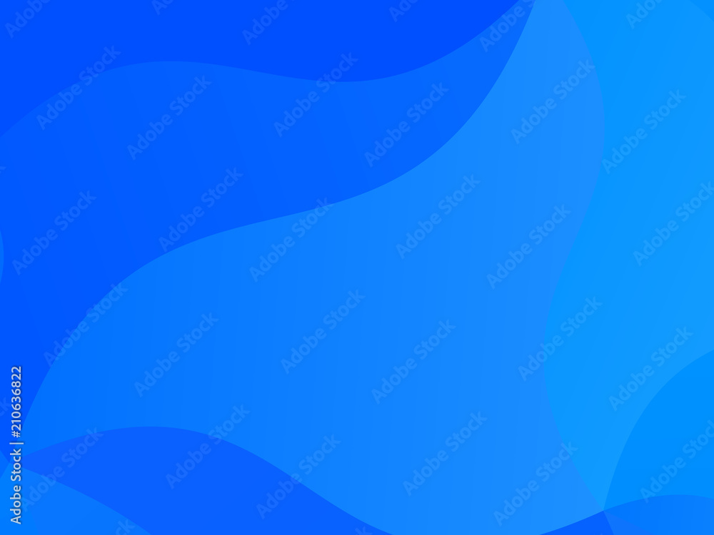 Fototapeta premium Light blue geometric background with wavy shapes, lines. Vector illustration. Dynamic motion style. Modern minimalist style 