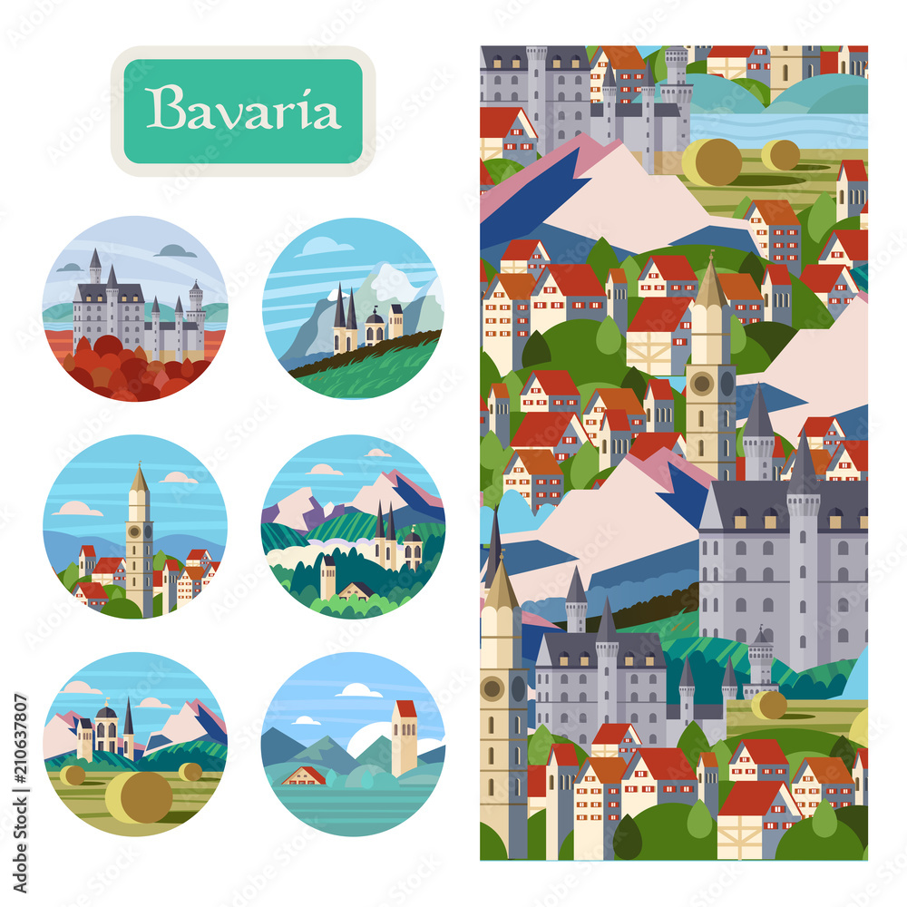 Bavaria. Vector illustration. Bavaria. Vector illustration.