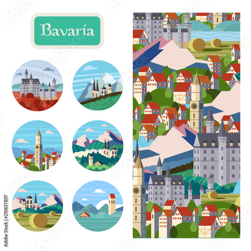 Bavaria. Vector illustration.