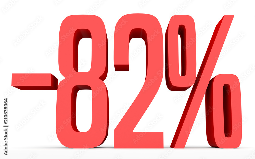 Minus eighty two percent. Discount 82 %.