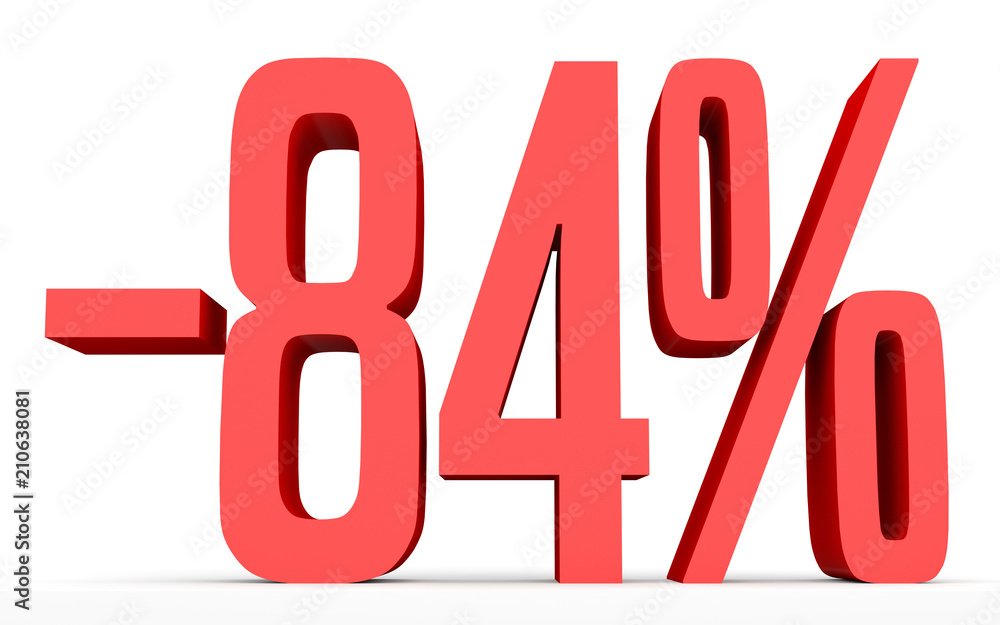 Minus eighty four percent. Discount 84 %.