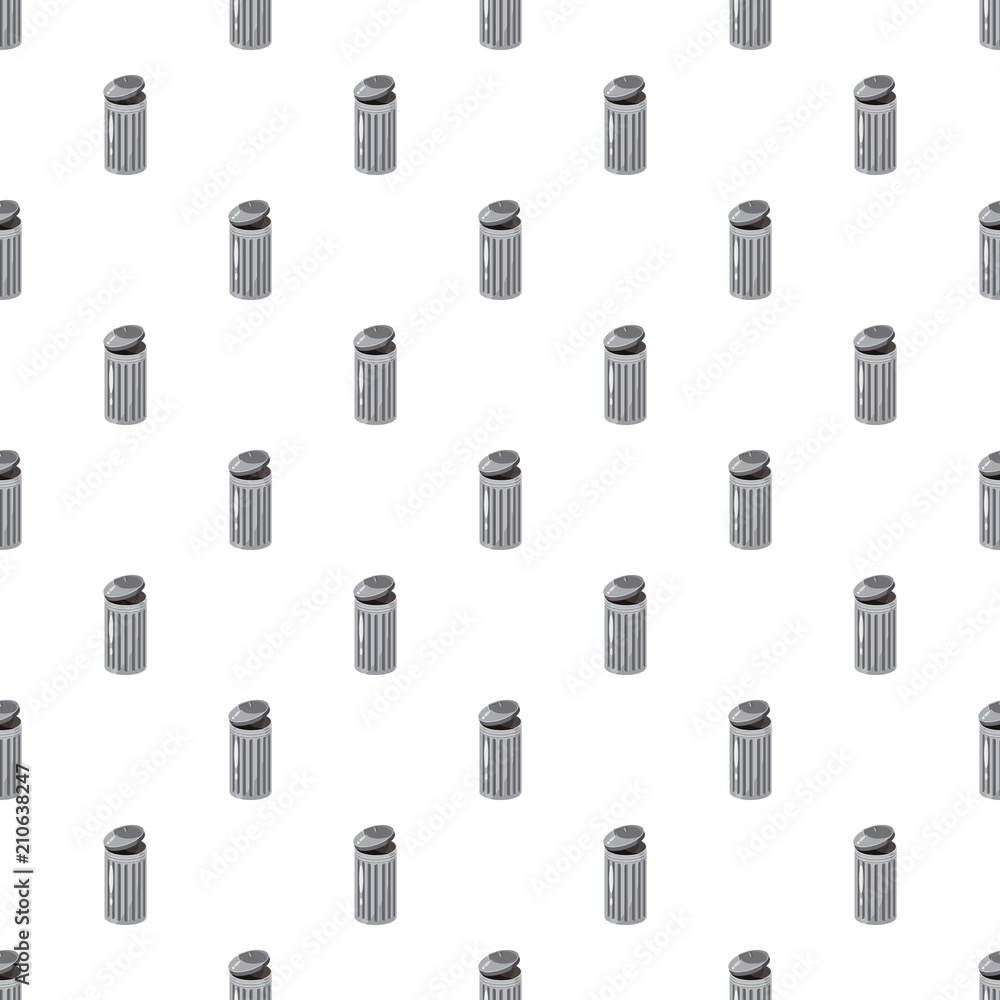 Trash bin pattern seamless repeat in cartoon style vector illustration Trash bin pattern seamless repeat in cartoon style vector illustration