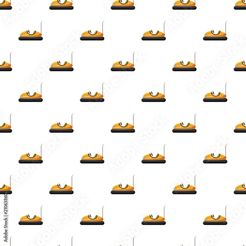 Children bumper machine pattern seamless repeat in cartoon style vector illustration