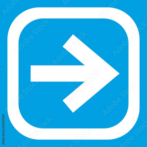 Arrow in square icon white isolated on blue background vector illustration Free Download Arrow in square icon white isolated on blue background vector illustration - GFXLoad
