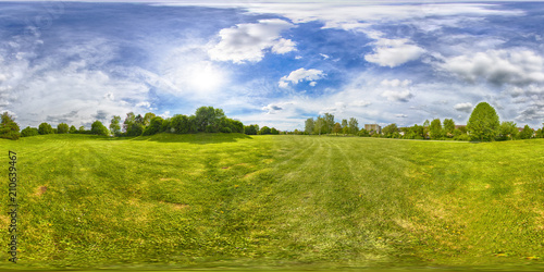 A Spherical 360 degrees seamless panorama view in equirectangular projection, panorama of natural landscape in Germany. VR content photo