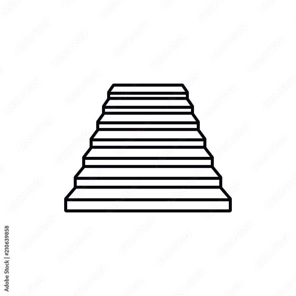 White stairs vector icon White stairs vector icon
