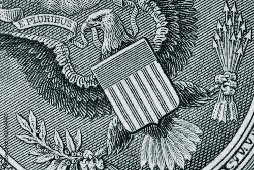 Εκτύπωση καμβά Dollar Bill close up showing the Great Seal