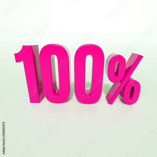 100 Percent Pink Sign