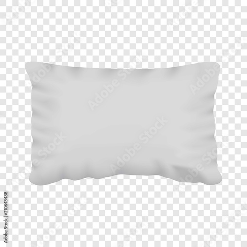 White pillow mockup. Realistic illustration of white pillow vector mockup for web