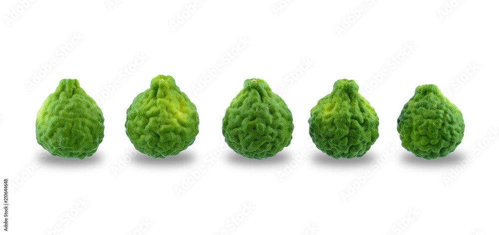 Fototapeta premium fresh bergamot fruit isolated on white background
