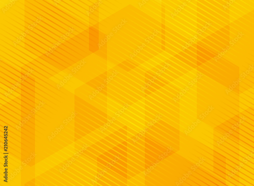 Obraz premium Streszczenie geometryczne sześciokąty żółte tło z pasiastymi liniami.