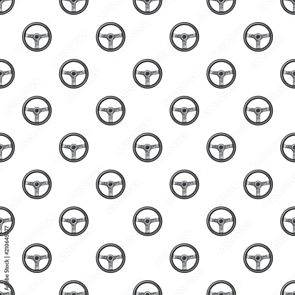 Steering wheel pattern seamless repeat in cartoon style vector illustration Steering wheel pattern seamless repeat in cartoon style vector illustration