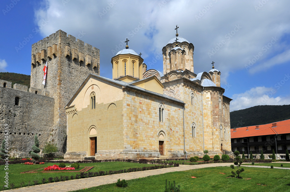 Monastery Manasija near Despotovac in Serbia