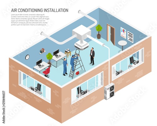 Office Conditioning System Illustration