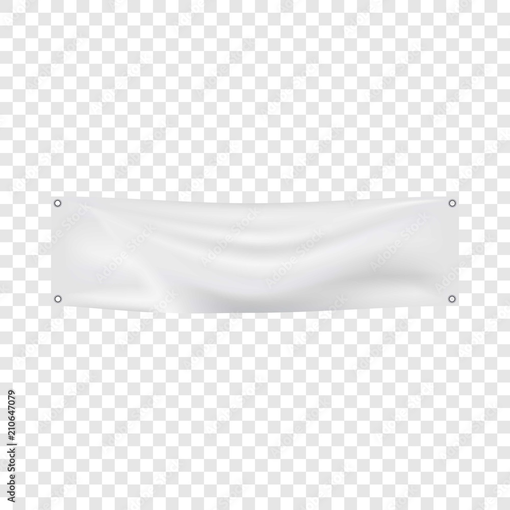 White banner mockup. Realistic illustration of white banner vector