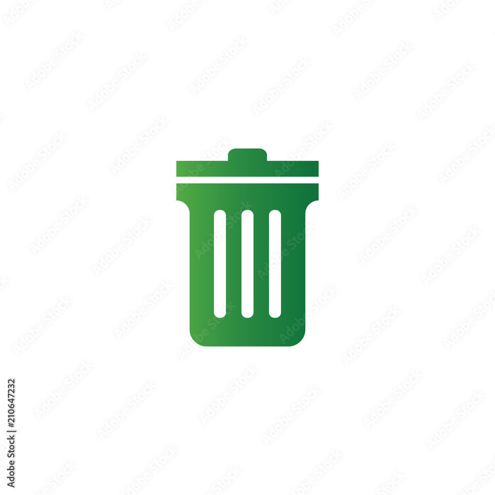 Trash bin logo design template Trash bin logo design template