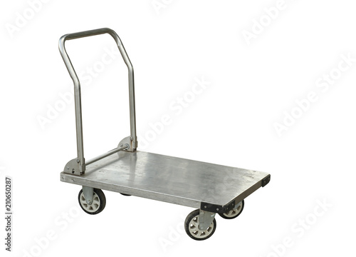 Фотография Warehouse trolley (with clipping path) isolated on white background
