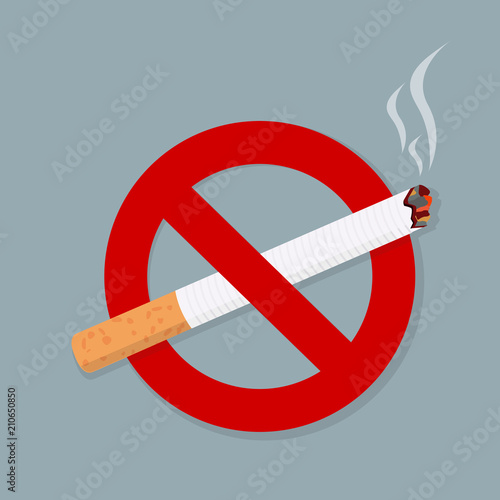 No Smoking Sign isolated on grey background