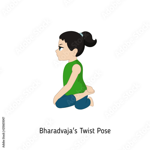 Child doing yoga.