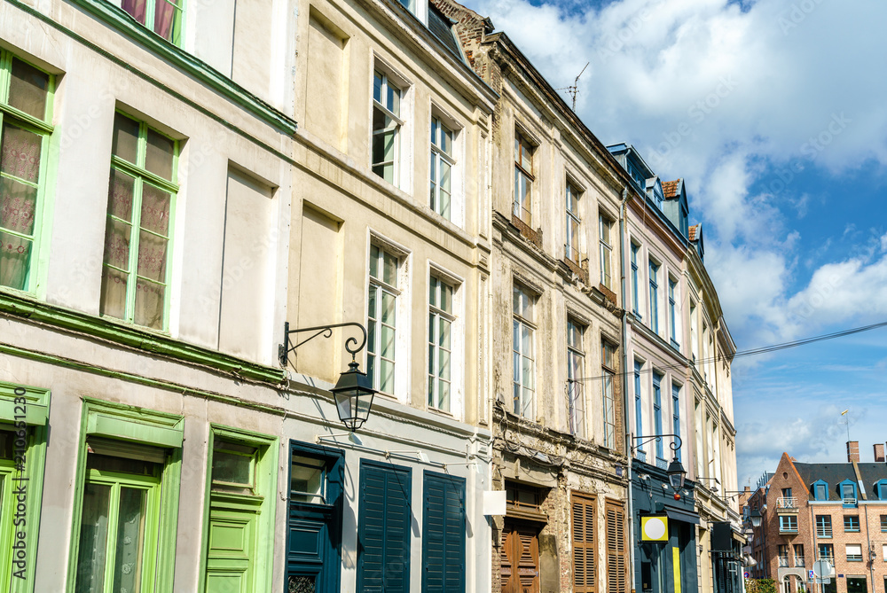 Traditional buildings in the old town of Lille, France