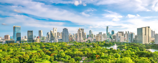 Keuken achterwand Bangkok Bangkok skyline vanuit vogelperspectief  © f11photo