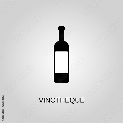 Vinotheque icon. Vinotheque symbol. Flat design. Stock - Vector illustration